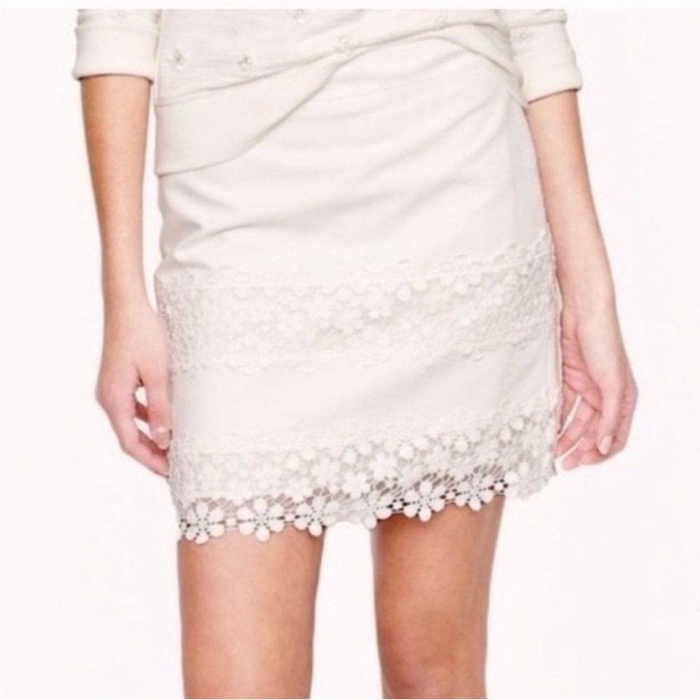 JCREW DAISY LACE MINI SKIRT 🤍 Size 0